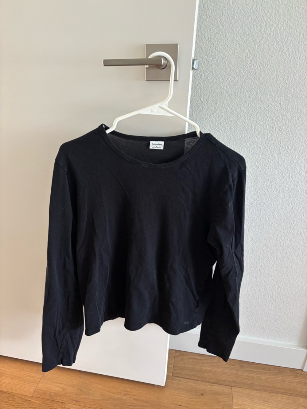 Sunday Best Black Crewneck Long Sleeve Top